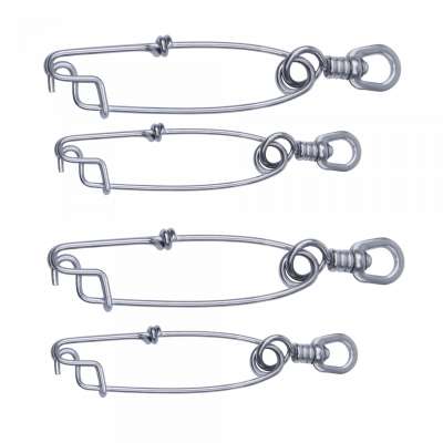 Stainless Steel Long line Branch Hangers With Fishing Swivels Floatline Tuna Clip Snap Strong Connector