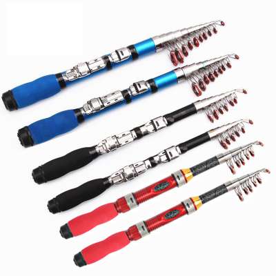 Portable Mini Fishing Rod Telescopic Ocean Fishing Rod 1.0m-2.3m Easy Carry Outdoor Fishing Tackles