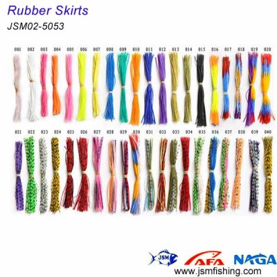 Colorful Silicone rubber skirts,madai skirts and squid skirts for fishing lure