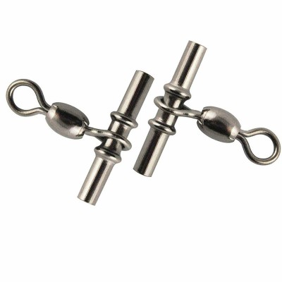 Direct Facory Wholesale 50pcs Cross-line Crane Fishing Swivels 3 Way T-Shape Fishing Swivel Sleeves With High Quality.